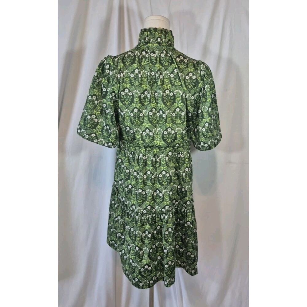 Tuckernuck Dandelion Daze Crawford Green Floral Cotton Mini Dress Small - Picture 7 of 10